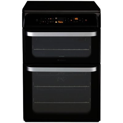 Hotpoint HUI62TK Ultima Electric Cooker with Induction Hob in Black